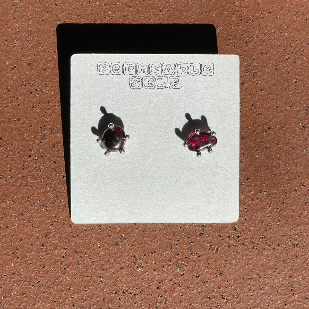 garnet studs