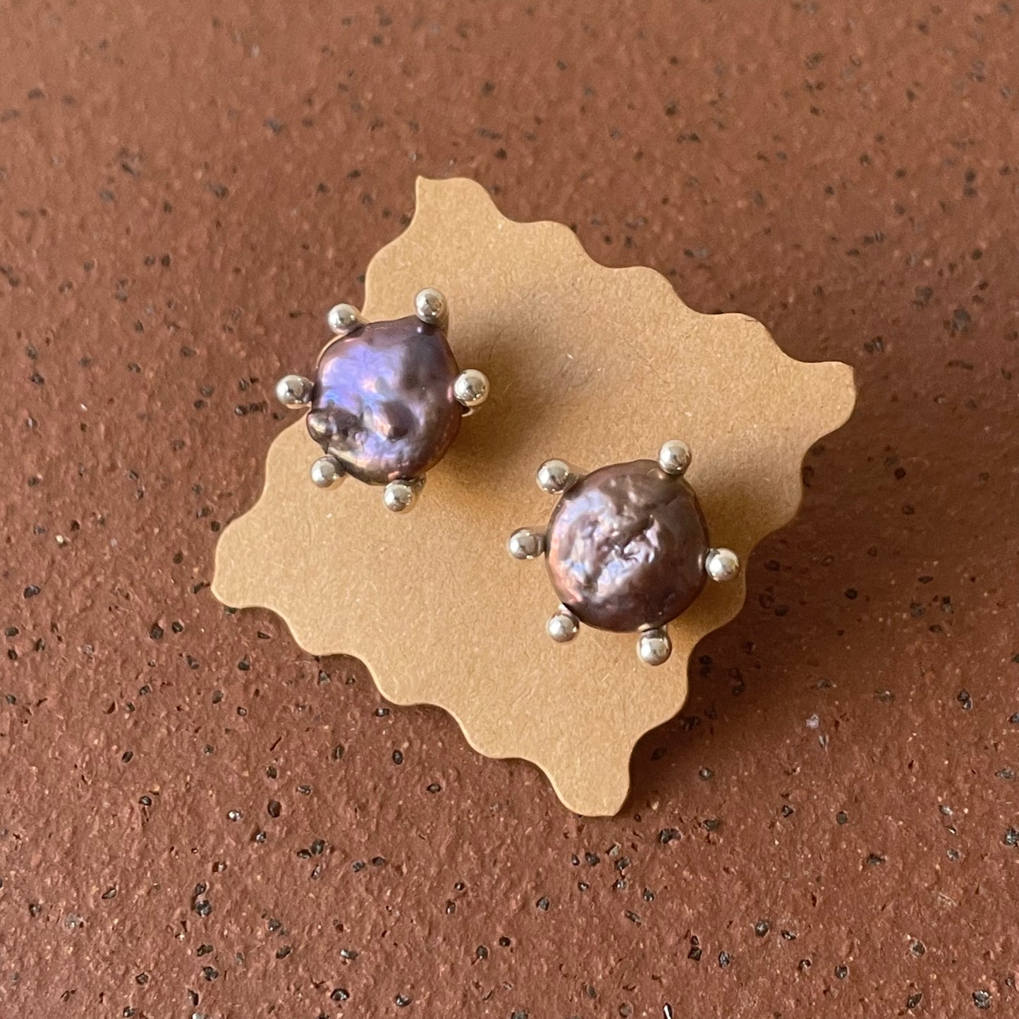 purple pearl studs