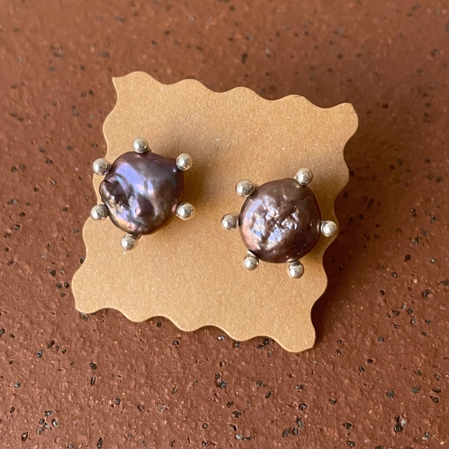 purple pearl studs
