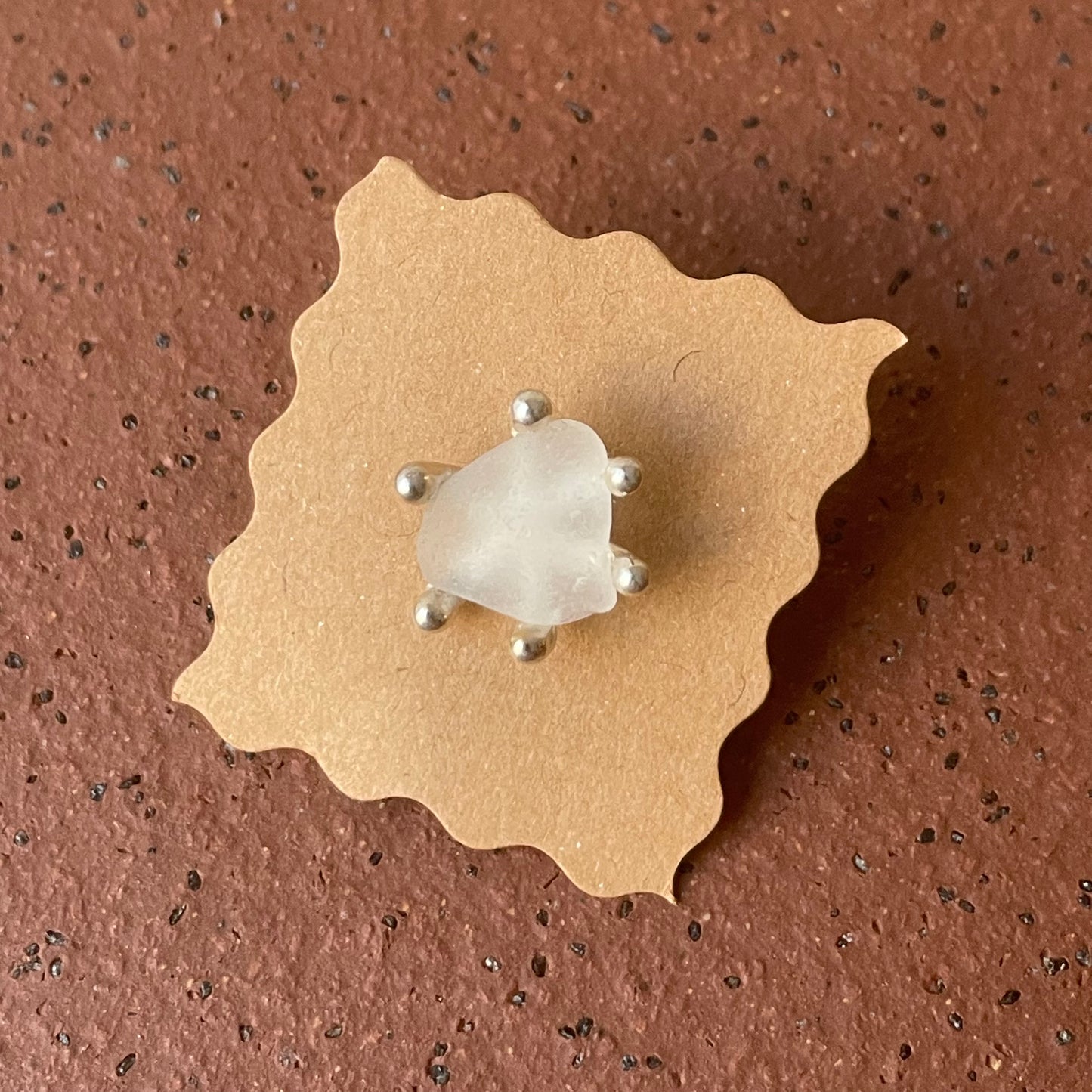 sea glass stud