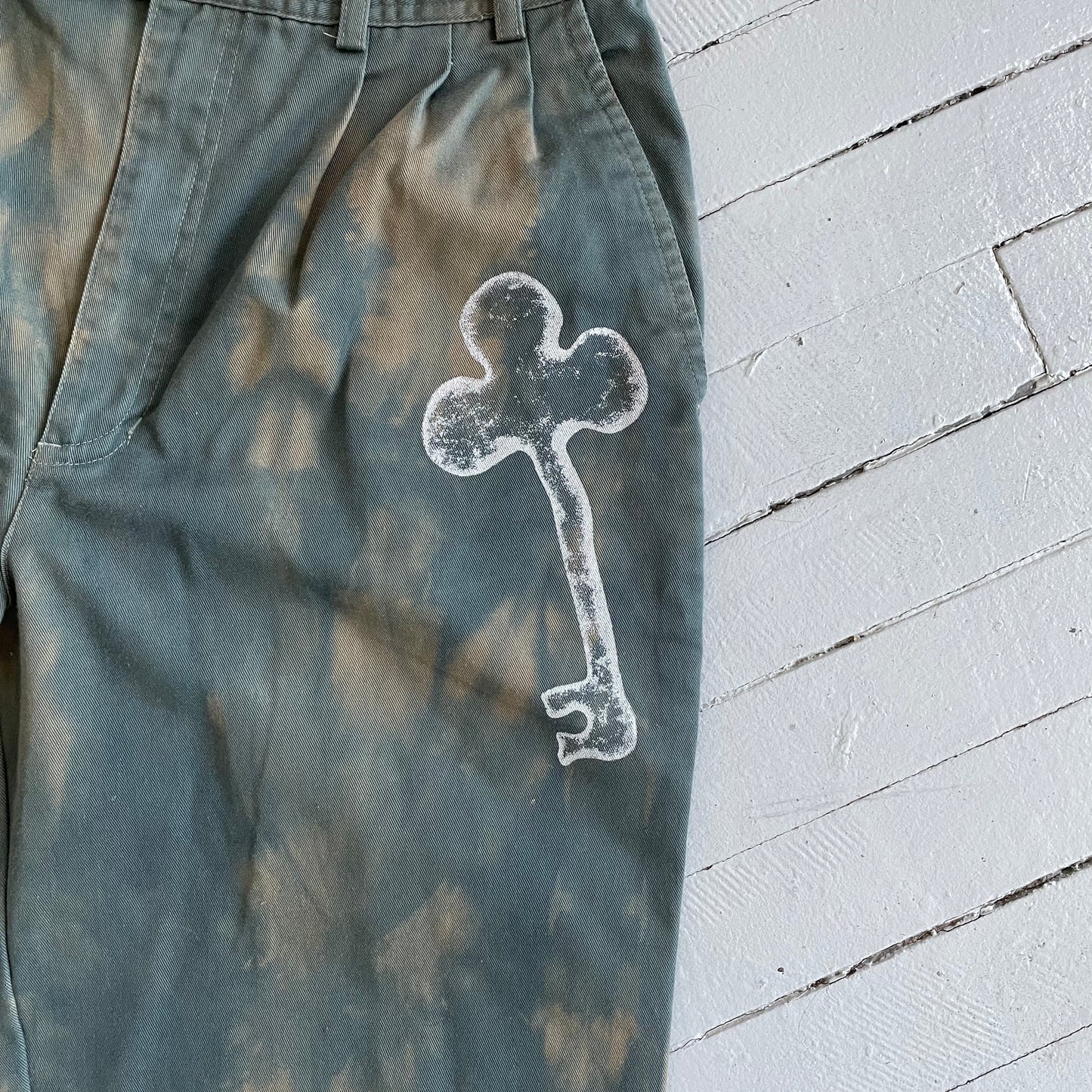 Indigo-olive pants