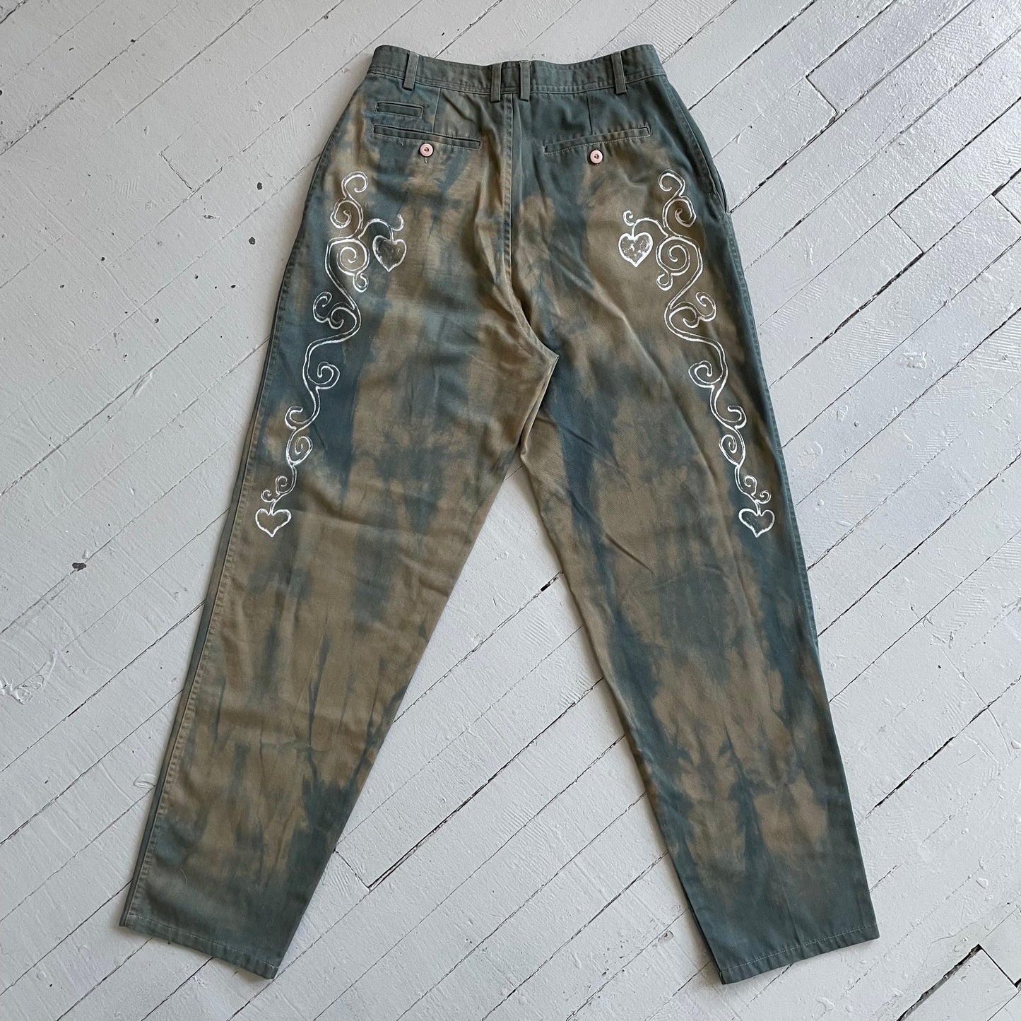 Indigo-olive pants