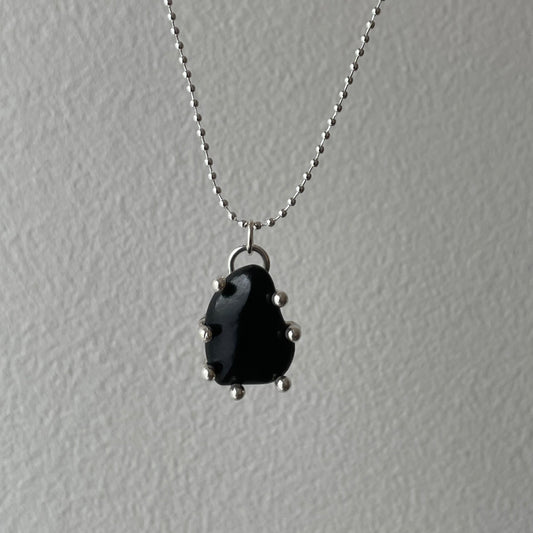 black pebble pendant