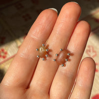 pebble studs - orange