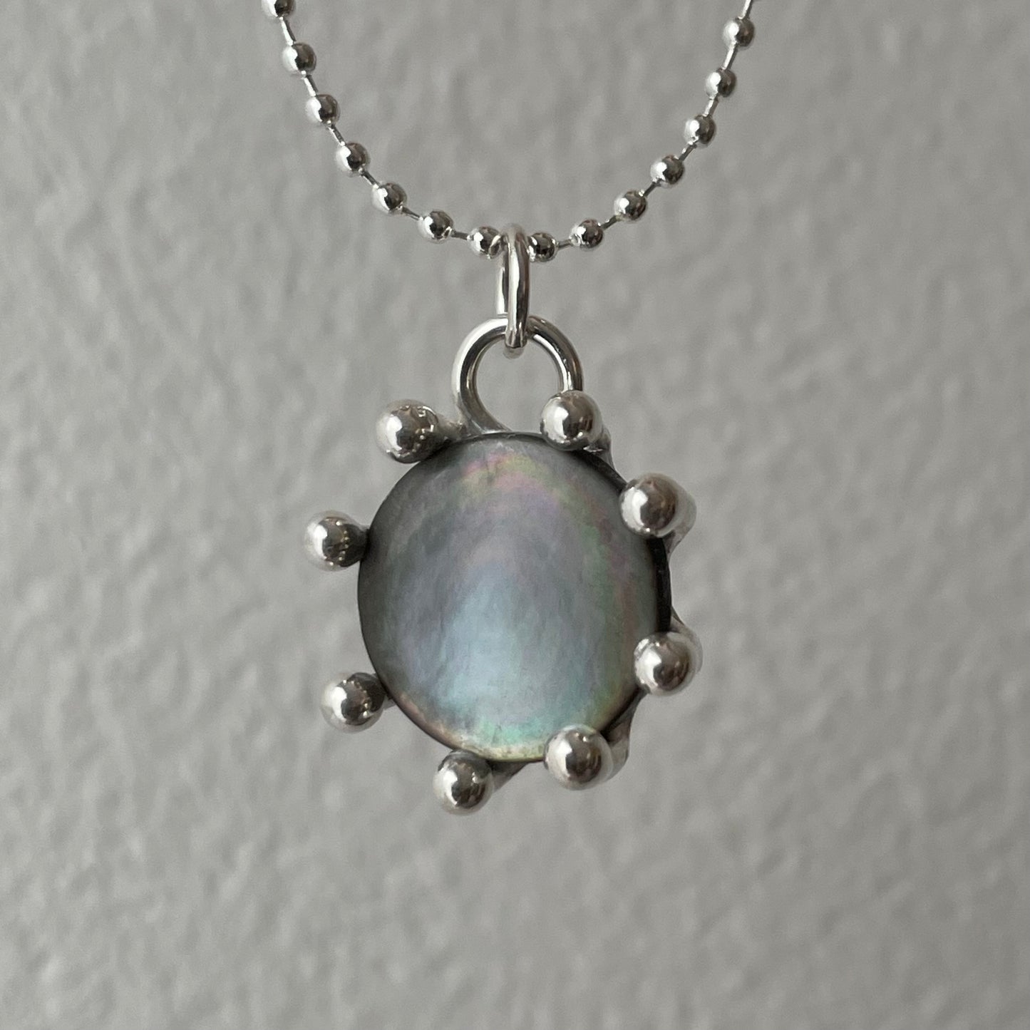 pearl button pendant