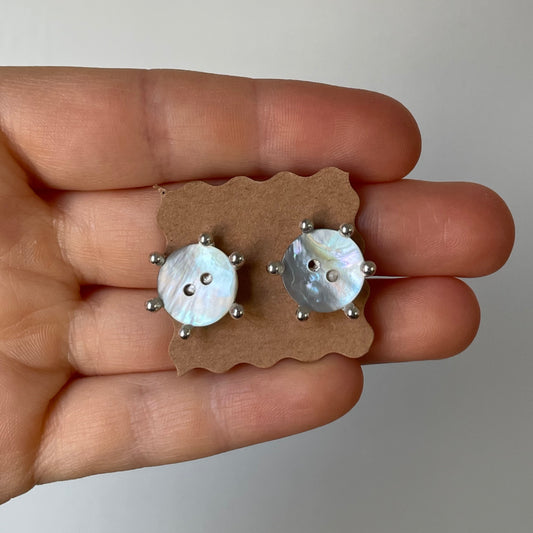 pearl button studs