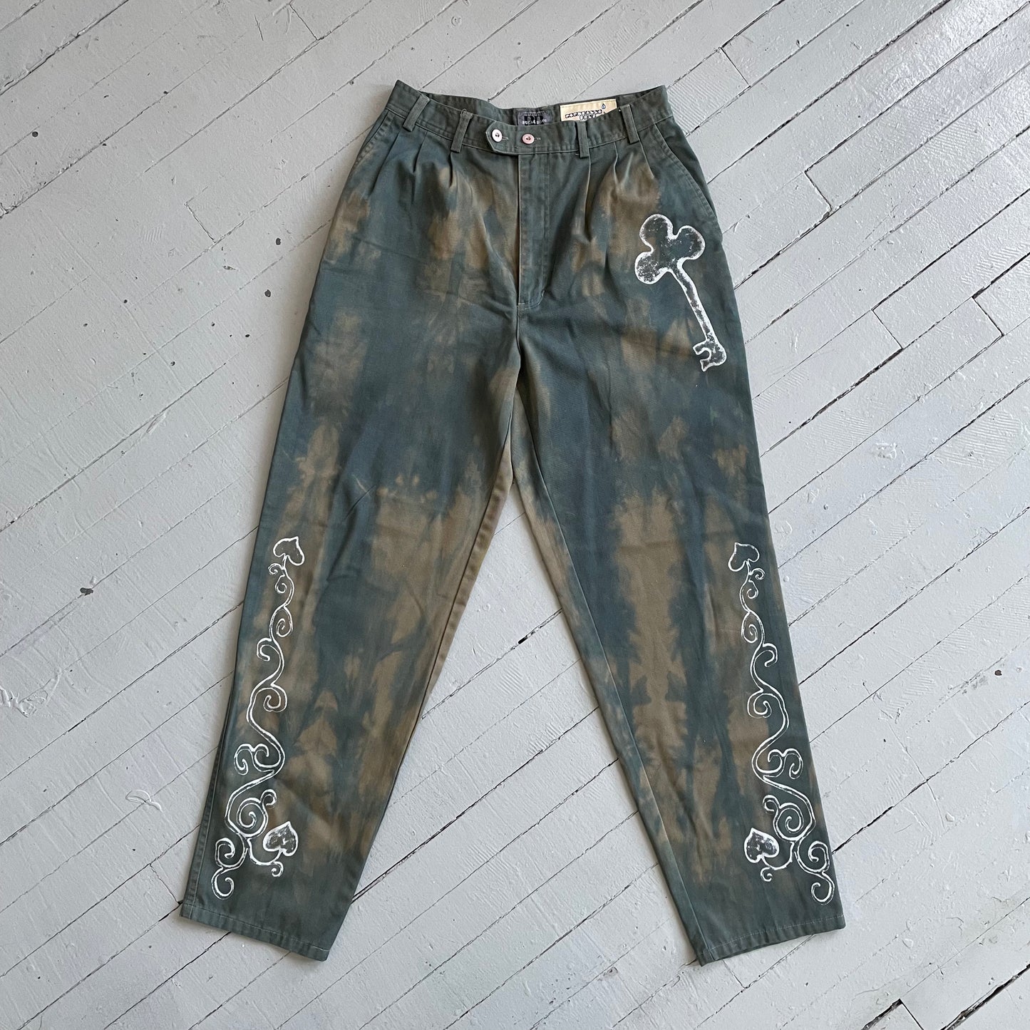 Indigo-olive pants