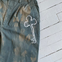 Indigo-olive pants